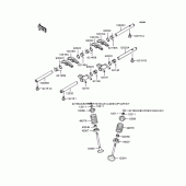 Схема узла: Рокер & Клапан для Kawasaki EJ650 W650