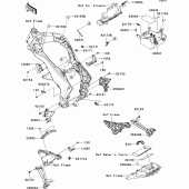 Схема вузла: Кріплення двигуна Kawasaki ZR1000 Z1000 ABS