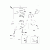 Схема вузла: Кермо & Пульт управління рульовим для Kawasaki VN800 Vulcan 800 Classic