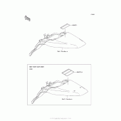 Схема вузла: Інформаційні наклейки для Kawasaki KLX140 KLX140L