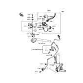 Схема узла: Передний тормозной цилиндр для Kawasaki ZX1000 Ninja H2