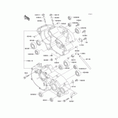 Схема узла: Картер двигателя для Kawasaki KX100