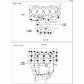 Схема узла: Болты картера двигателя для Kawasaki ZX600 Ninja ZX-6R