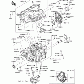 Схема вузла: Картер двигуна (1/2) для Kawasaki ZX1000 Ninja ZX-10R