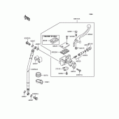 Схема вузла: Передній гальмівний циліндр Kawasaki KMX80 KSR-II
