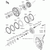 Схема узла: Сцепление для Kawasaki ZX600 Ninja ZX-6RR