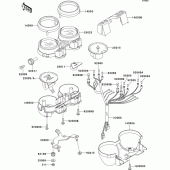 Схема узла: Meter(s) для Kawasaki ER500 ER-5