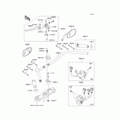 Схема вузла: Кермо & Пульт управління рульовим для Kawasaki VN2000 Vulcan 2000 Classic LT