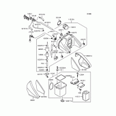 Схема узла: Воздушный фильтр (ZR400-G5) для Kawasaki ZR400 Zephyr X