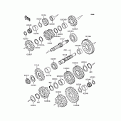 Схема узла: Трансмиссия для Kawasaki ZX400 ZZR400