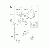 Схема вузла: Передній гальмівний циліндр для Kawasaki KX100