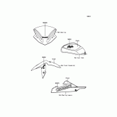 Схема вузла: Decals(Green) для Kawasaki EX300 Ninja 300 ABS