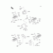 Схема вузла: Підніжки для Kawasaki EX500 GPZ500