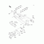 Схема вузла: Задній важіль (маятник) для Kawasaki KLX650 KLX650