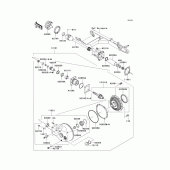 Схема вузла: Drive shaft/final gear(1/2) для Kawasaki VN1600 VN1600 Mean Streak