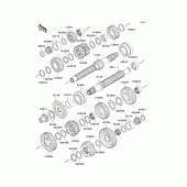 Схема узла: Трансмиссия для Kawasaki ZX900 Ninja ZX-9R