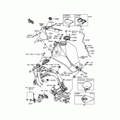 Схема вузла: Паливний бак для Kawasaki EX400 Ninja 400R ABS