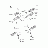 Схема вузла: Підніжки для Kawasaki ZR750 ZR-7S
