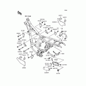 Схема вузла: Кріплення двигуна для Kawasaki KL250 KL250 Super Sherpa