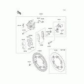 Схема узла: Передний тормоз для Kawasaki KX250/ KX252 KX250F