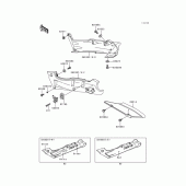Схема вузла: Side covers/chain cover(1/2)(zx600-e3) для Kawasaki ZX600 Ninja ZX-6