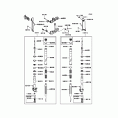 Схема узла: Вилка передней оси для Kawasaki KLX250 KLX250