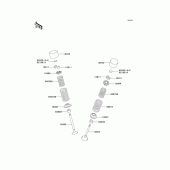 Схема узла: Клапан(ы) для Kawasaki ZX1200 Ninja ZX-12R