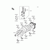 Схема вузла: Колінчастий вал для Kawasaki ZR800 Z800 ABS