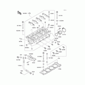 Схема вузла: Головка циліндра для Kawasaki ZX750 Ninja ZX-7R