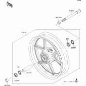 Схема узла: Front wheel для Kawasaki ZX1000 Ninja 1000 ABS