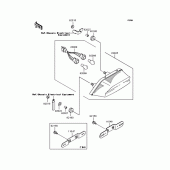 Схема вузла: Задній ліхтар (Стоп-сигнал) для Kawasaki ZR400 ZRX