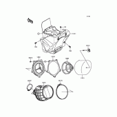 Схема узла: Воздушный фильтр для Kawasaki KX85 KX85-II