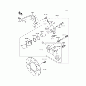 Схема вузла: Заднє гальмо для Kawasaki KLX300R