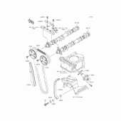 Схема узла: Распредвал\Натяжитель для Kawasaki ZR1200 ZRX1200 DAEG