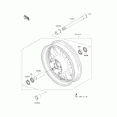 Схема вузла: Front wheel для Kawasaki VN1700 Vulcan 1700 Nomad