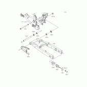 Схема вузла: Задній маятник для Kawasaki KLX125 D-Tracker