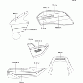 Схема вузла: Decals(ebony/gray)(zr1100-c3) для Kawasaki ZR1100 ZRX1100
