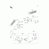 Схема вузла: Кермо & Пульт управління рульовим для Kawasaki ZX750 Ninja ZX-7