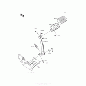 Схема вузла: Педаль гальма/torque Link для Kawasaki VN1700 Vulcan 1700 Voyager ABS
