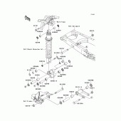 Схема вузла: Задня підвіска для Kawasaki KLX140 KLX140