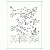 Схема узла: Обтекатель для Kawasaki ZX400 ZXR400R