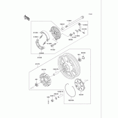 Схема вузла: Заднє колесо & Привідний ланцюг для Kawasaki VN750 Vulcan 750