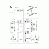 Схема узла: Передняя вилка(1/2) для Kawasaki ZX1000 Ninja ZX-10R