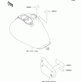 Схема вузла: Інформаційні наклейки для Kawasaki VN1500 VN1500 Drifter