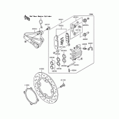 Схема вузла: Заднє гальмо (ZR750-H2/H3) для Kawasaki ZR750 ZR-7S