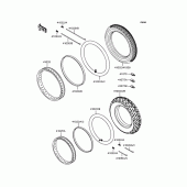 Схема вузла: Колеса (Шини) для Kawasaki EL250 Eliminator 250LX