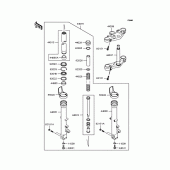 Схема узла: Вилка передней оси для Kawasaki ZR750 ZR-7S