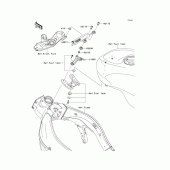 Схема узла: Steering damper для Kawasaki ZX600 Ninja ZX-6R