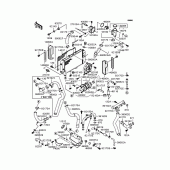 Схема вузла: Радіатор для Kawasaki ZR400 ZRX