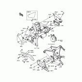 Схема вузла: Side Covers/Chain Cover для Kawasaki VN900 Vulcan 900 Custom
